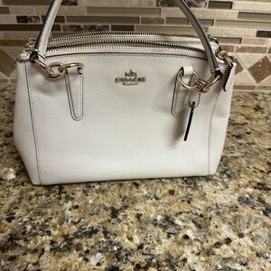 Coach Cream Leather Satchel